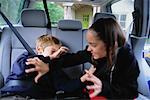 Children Fighting in Back Seat of Car    Stock Photo - Premium Rights-Managed, Artist: Marnie Burkhart, Code: 700-00177746
