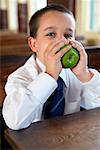 Schoolboy with Apple Stock Photo - Premium Rights-Managed, Artist: Marden Smith, - 700-01173187t