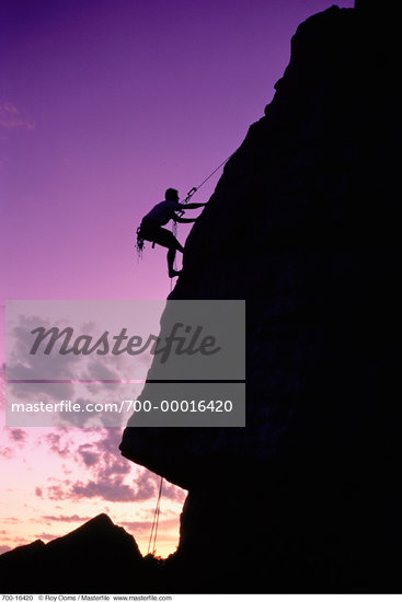 Climbing Mountain Silhouette