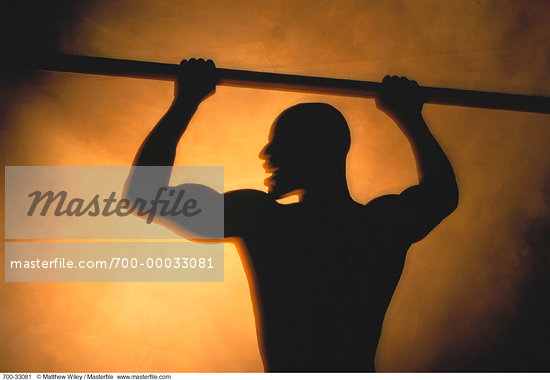man lifting silhouette