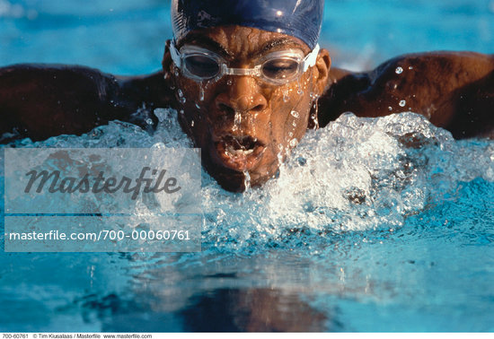 black swimmer