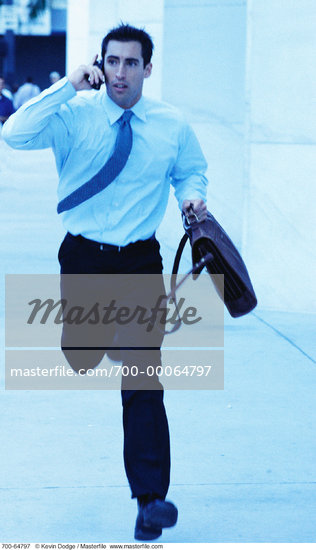 Businessman Rushing