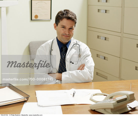 doctor at desk
