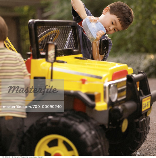 Kids Washing Car