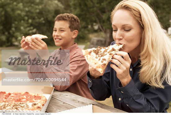 Family Eating Pizza