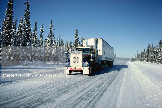 Semi Truck Snow