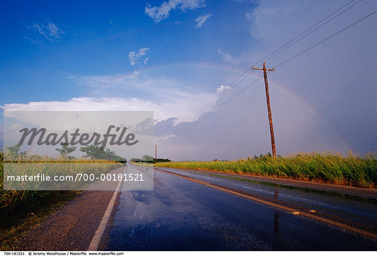 road with rainbow
