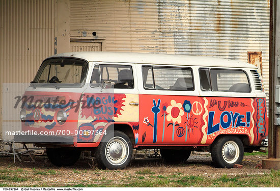 Psychedelic Volkswagen Bus Stock Photo RightsManaged Artist Gail Mooney