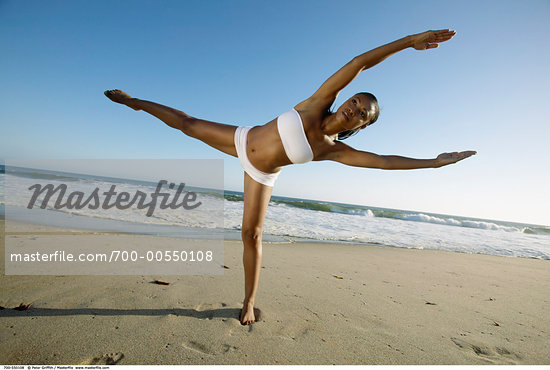 Black Woman Stretching