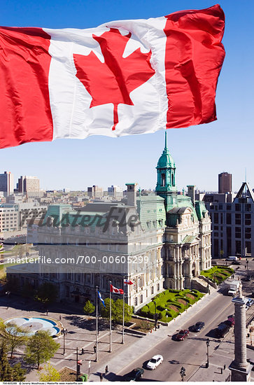 Canadian Flag and Hotel de