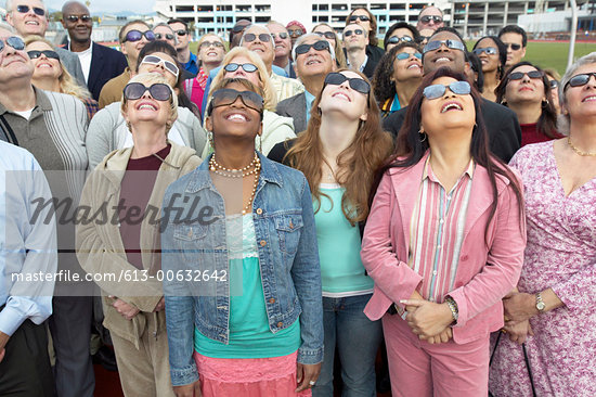 Crowd Looking Up