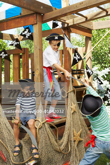 Kids Playing Pirates