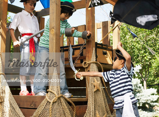 Kids Playing Pirates