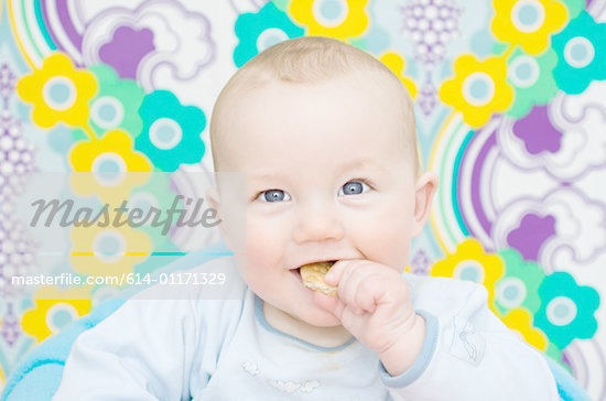 Baby Eating Cookie