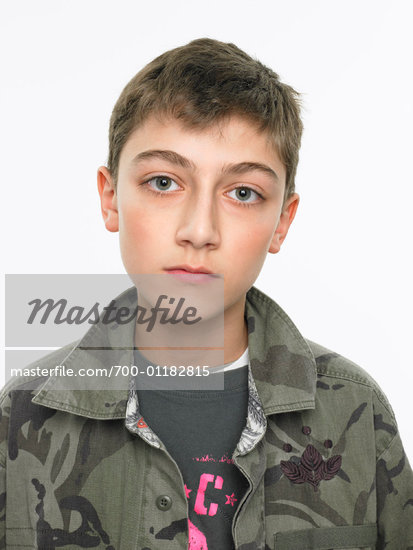 headshot of teen boy long