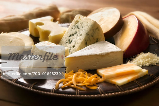 assorted cheese platter