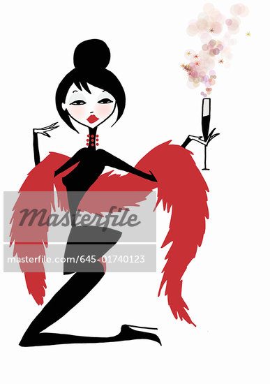 cartoon feather boa