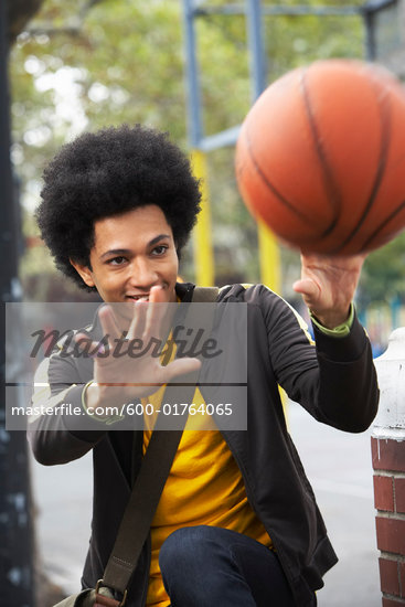 basketball afro