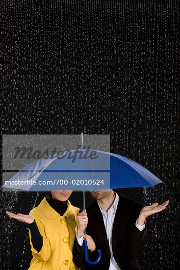 Couples Under Umbrellas