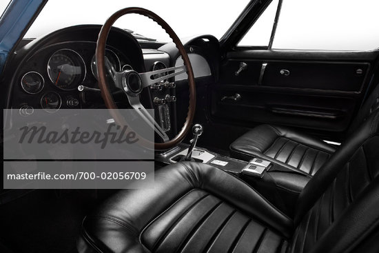 Interior of 1966 Corvette Stingray Stock Photo RightsManaged 