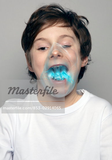 boy chewing gum
