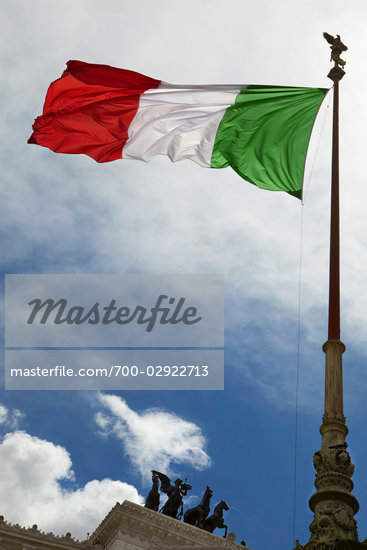 Italian Flag Blowing