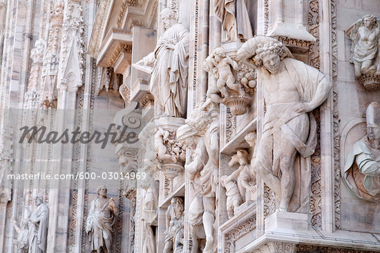 Detail of Milan Cathedral,