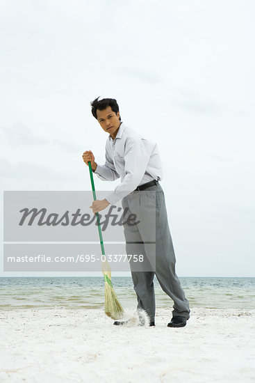 Sweeping With Broom