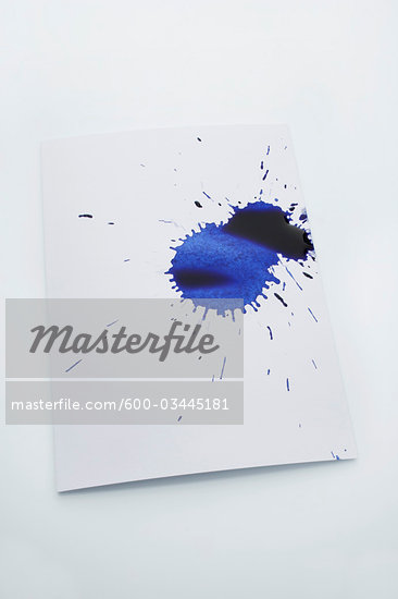 blue ink blot