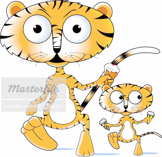 Baby Cartoon Tiger