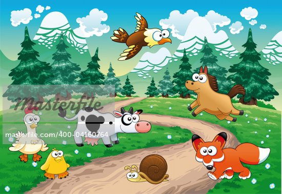 Forest Cartoon Animals