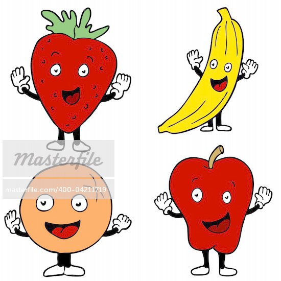 Fruit People Cartoon