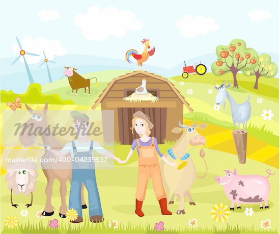 Cartoon Farm Fence