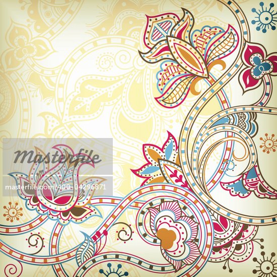 Asian Floral Background