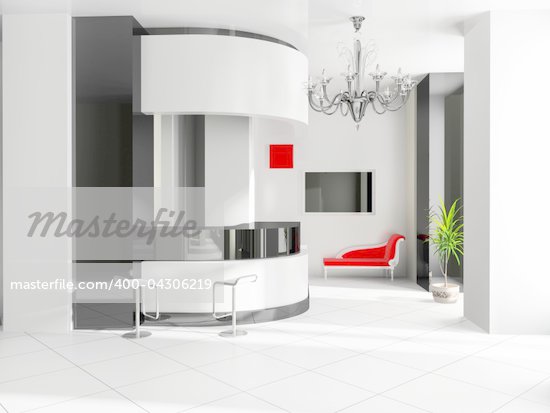 Hall of hotel in agoys 3d image Stock Photo - Crestock Royalty-Free, Artist: kash76                        , Code: 400-04306219