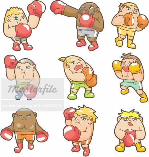 Cartoon Boxing Characters