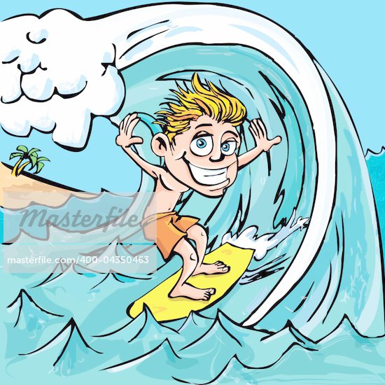 Surf Cartoon Art