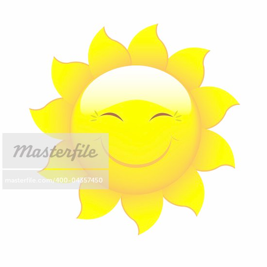 cartoon sun face