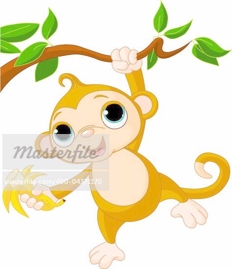 Brown Cartoon Monkey