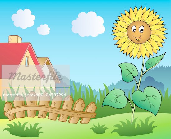 Flower Garden Cartoon