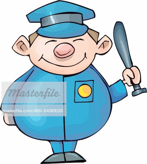 cartoon security officer