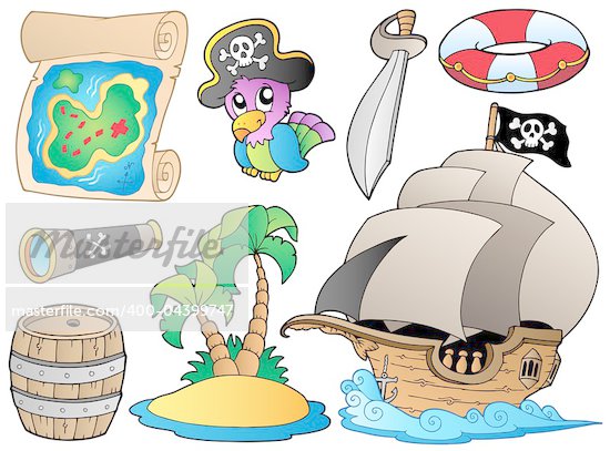 Cartoon Pirate Map