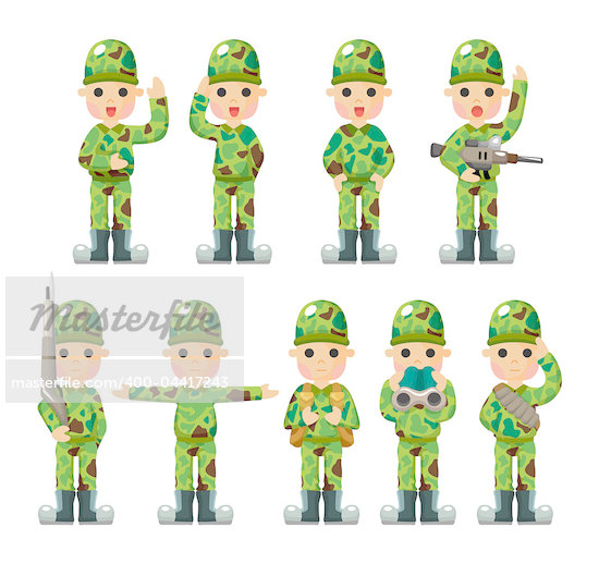 army cartoon characters