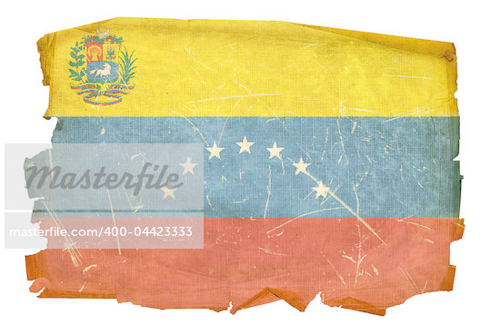 Venezuela Flag old, isolated