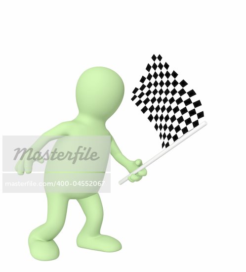 checkered flag cartoon