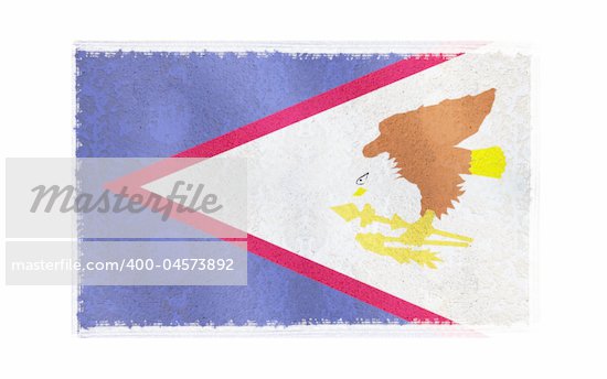 Flag of American Samoa on old