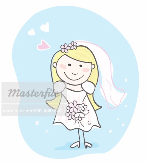 Cute Bride Cartoon