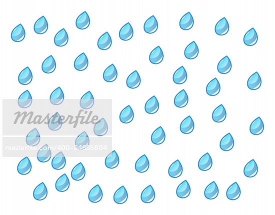 Rain White Background