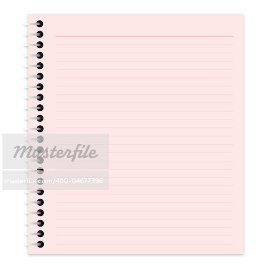 pink lined paper