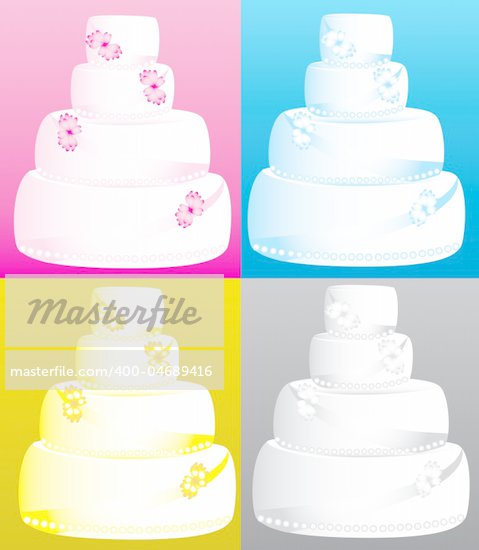 4 four tier wedding cakes